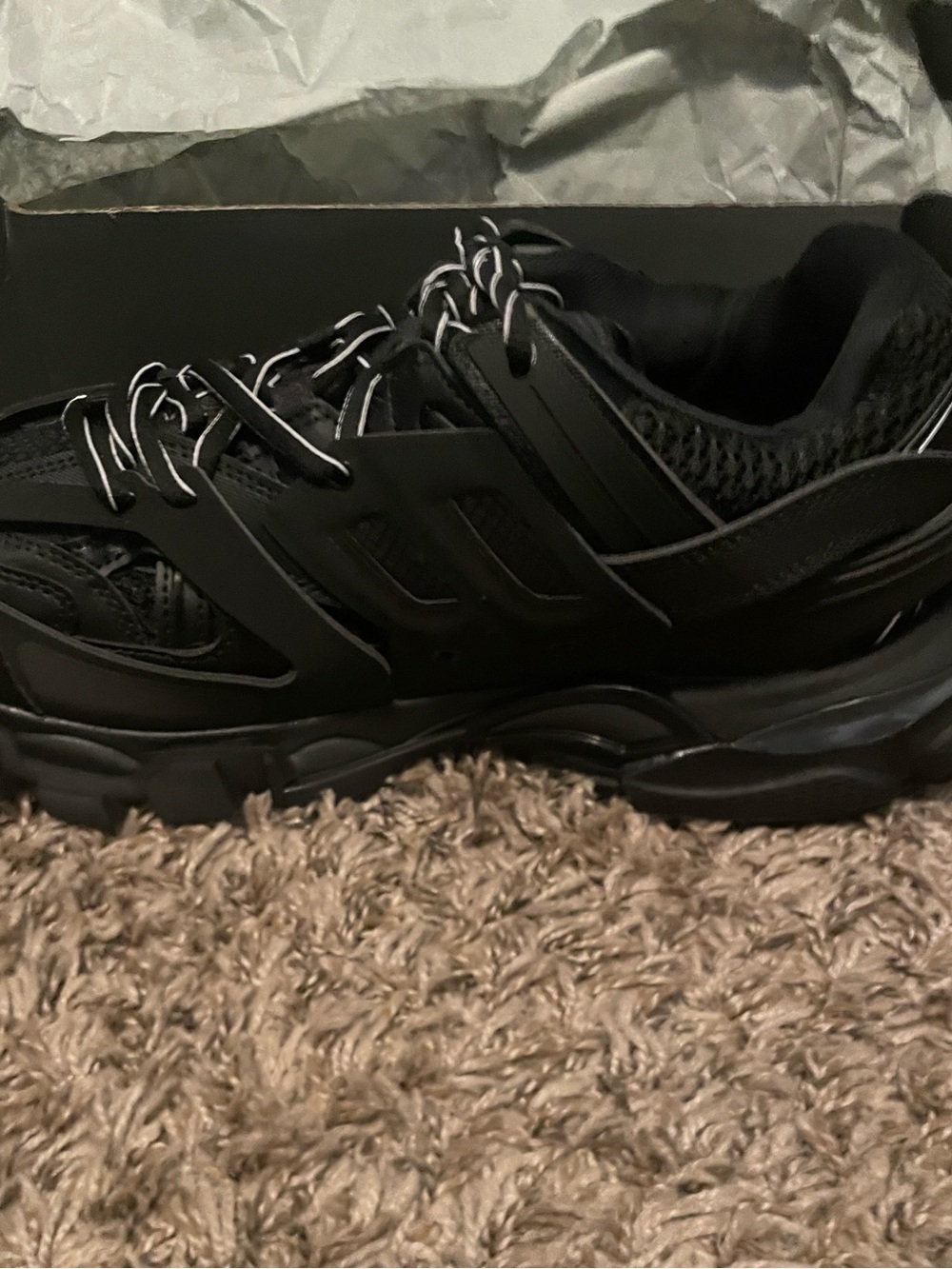 Balenciaga Track Sneakers – Size 9 – Black – Authentic